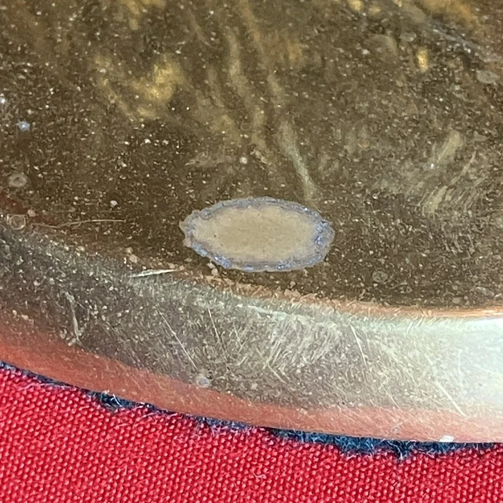 Vintage 9" Angel / 2D /‎ Etched Solid Brass / Flowing Dress Wings / Decor / Flaw - Picture 7 of 13